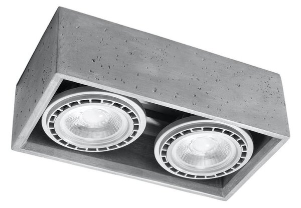Sollux SL.0884 - Stropní svítidlo QUATRO 2xGU10/40W/230V beton