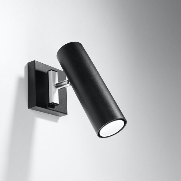 Sollux SL.0498 - Nástěnné bodové svítidlo DIREZIONE 1xGU10/40W/230V černá