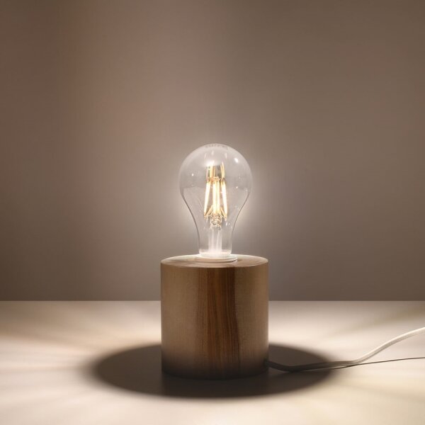 Sollux SL.0674 - Stolní lampa SALGADO 1xE27/60W/230V dřevo