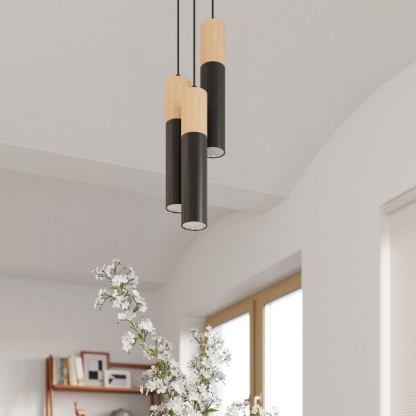Sollux SL.0635 - Stropní svítidlo PABLO 1xGU10/40W/230V černá