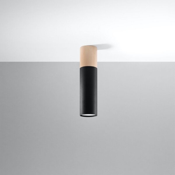 Sollux SL.0635 - Stropní svítidlo PABLO 1xGU10/40W/230V černá