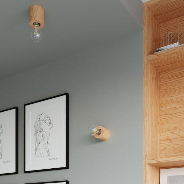 Sollux SL.0674 - Stolní lampa SALGADO 1xE27/60W/230V dřevo