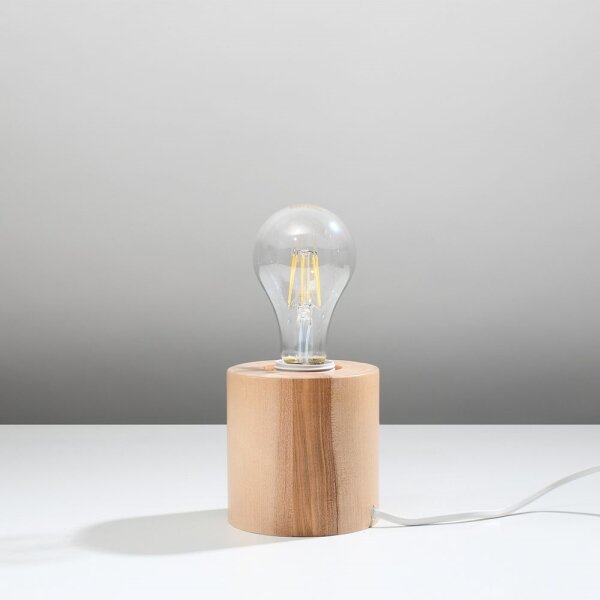 Sollux SL.0674 - Stolní lampa SALGADO 1xE27/60W/230V dřevo