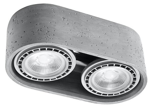 Sollux SL.0882 - Stropní svítidlo BASIC AR111 2xGU10/40W/230V beton
