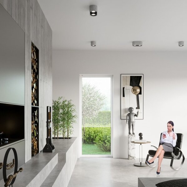 Sollux SL.0882 - Stropní svítidlo BASIC AR111 2xGU10/40W/230V beton