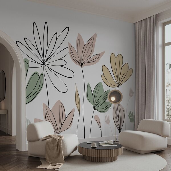 Fototapety Abstraktní květiny, Fototapety moderní, w05191 : uwalls.cz