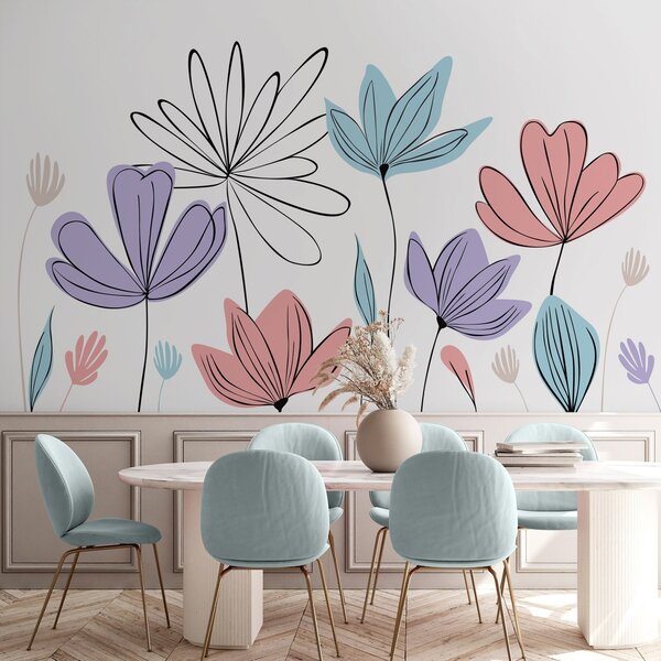 Fototapety Abstraktní květiny, Fototapety moderní, w05191v2 : uwalls.cz