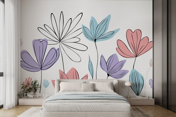 Fototapety Abstraktní květiny, Fototapety moderní, w05191v2 : uwalls.cz