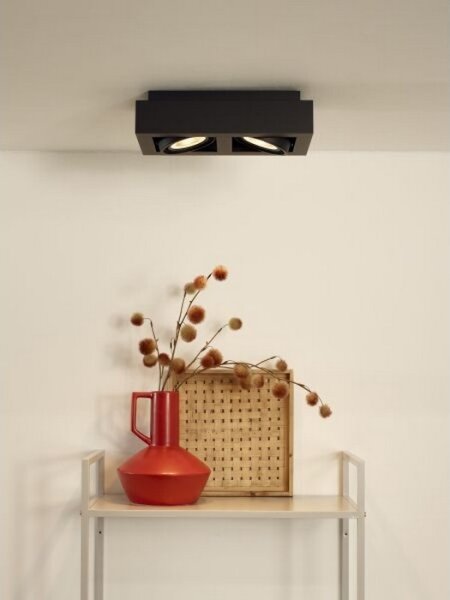 Lucide 09120/24/30 - LED Stmívatelné bodové svítidlo ZEFIX 2xGU10/12W/230V černá