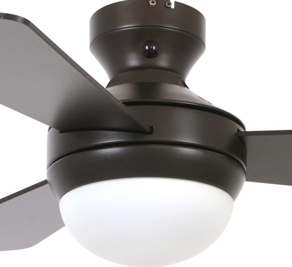 Lucci Air 512311- Stropní ventilátor AIRLIE HUGGER 2xE27/15W/230V dřevo/hnědá+DO