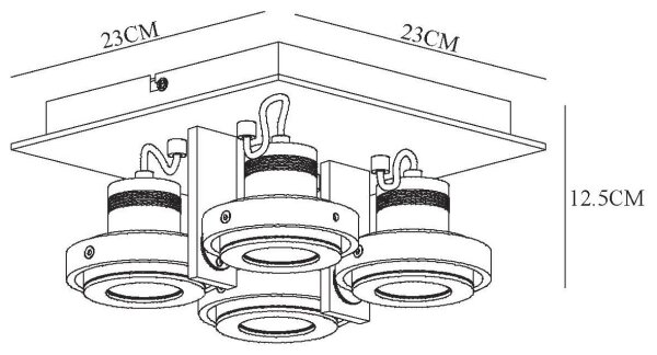 Lucide 17906/21/31 - LED Stmívatelné bodové svítidlo LANDA 4xGU10/5W/230V bílá