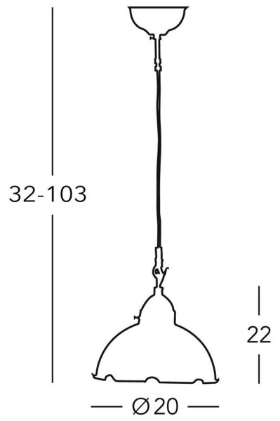 Kolarz 731.30.53 - Lustr na lanku NONNA 1xE27/75W/230V