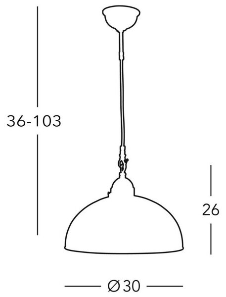 Kolarz 731.30.54 - Lustr na lanku NONNA 1xE27/75W/230V