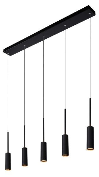 Lucide 24401/35/30 - LED Lustr na lanku TUBULE 5xLED/7W/30V