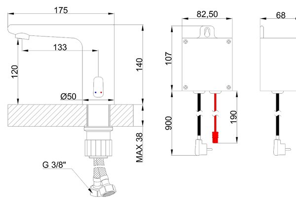 Invena Invena, BATERIE UMYWALKOWA BEZDOTYKOWA Z REGUL TEMPER SMART FLOW, 230, CHROM, INV-BD-00-001-V Leták: https://cloud.invena.pl/s/nnXaZKg3crBrRkz…