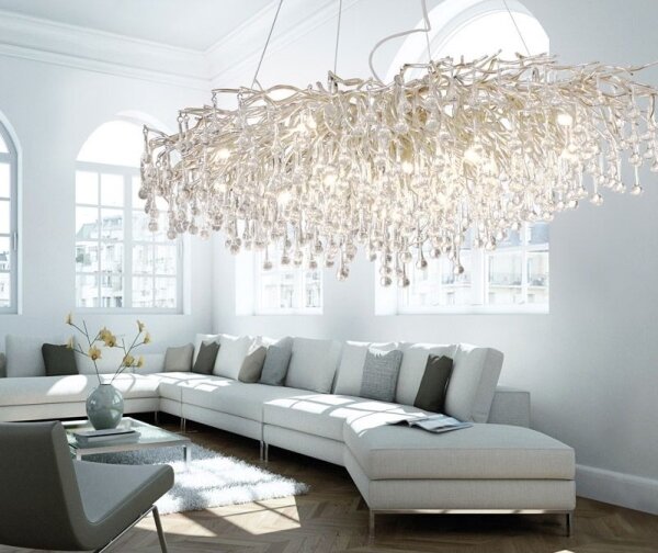 Paul Neuhaus 2031-55 - Lustr na lanku ICICLE 15xG9/40W/230V 75x150 cm chrom