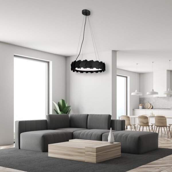 LED Lustr na lanku SOHO LED/24W/230V černá
