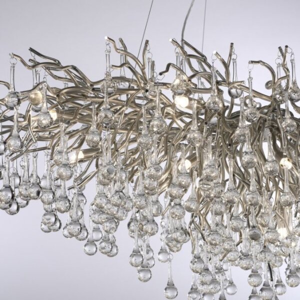 Paul Neuhaus 2031-55 - Lustr na lanku ICICLE 15xG9/40W/230V 75x150 cm chrom