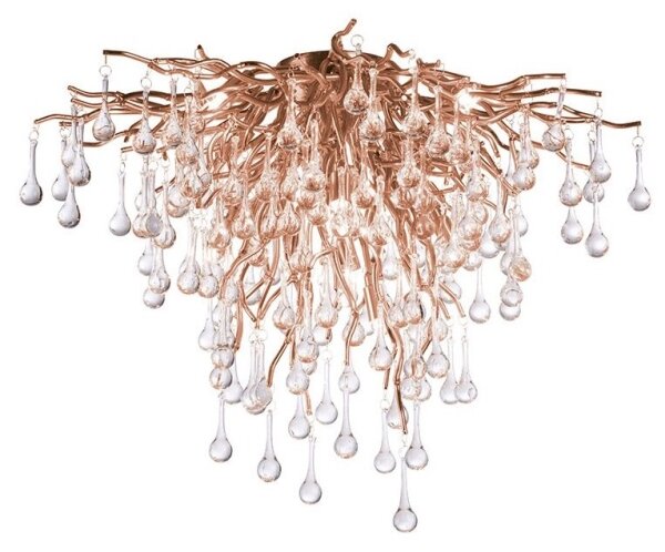 Paul Neuhaus 8091-11 - Přisazený lustr ICICLE 9xG9/40W/230V pr. 50 cm mosaz