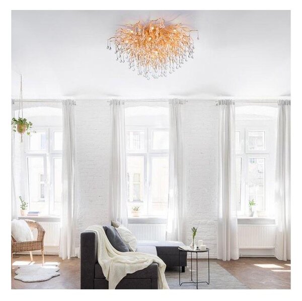 Paul Neuhaus 8092-11 - Přisazený lustr ICICLE 14xG9/40W/230V pr. 100 cm mosaz