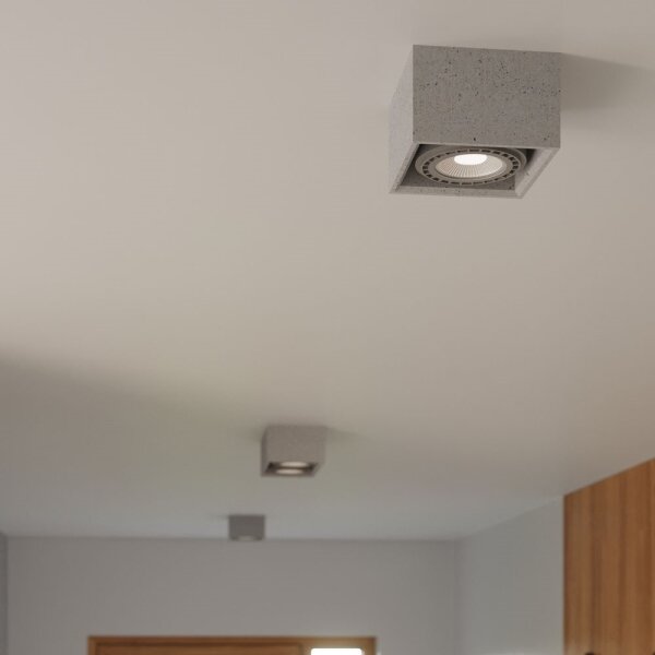 Sollux SL.0883 - Stropní svítidlo QUATRO 1xGU10/40W/230V beton