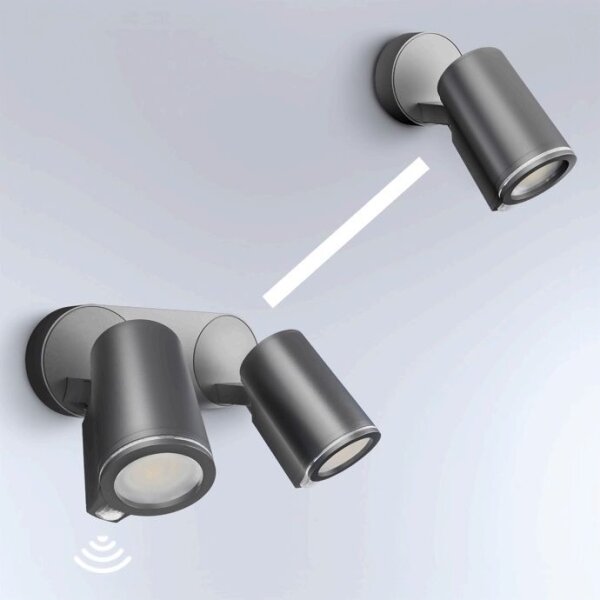 STEINEL 058654- LED Venkovní svítidlo se senzorem SPOT DUO 2xGU10/7,5W/230V IP44
