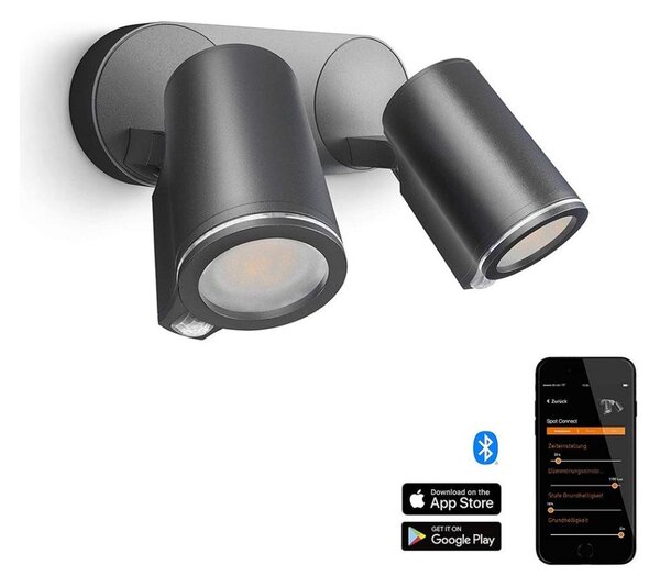 STEINEL 058654- LED Venkovní svítidlo se senzorem SPOT DUO 2xGU10/7,5W/230V IP44