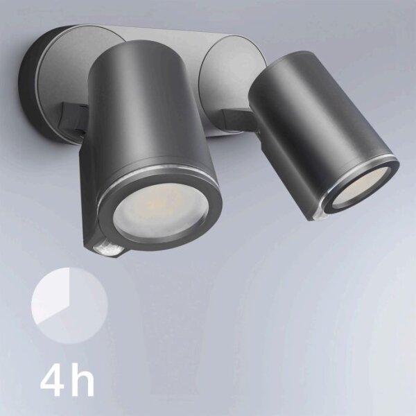 STEINEL 058654- LED Venkovní svítidlo se senzorem SPOT DUO 2xGU10/7,5W/230V IP44