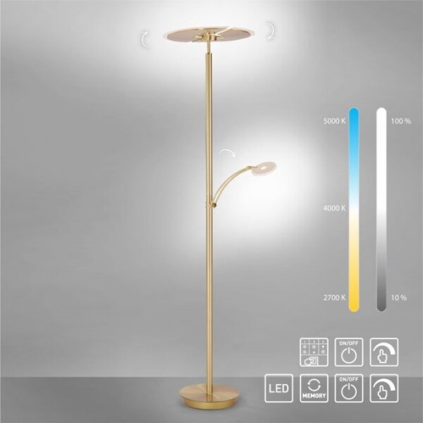 Paul Neuhaus 673-60- LED Stmívatelná stojací lampa ARTUR 2xLED/21W/230V+LED/6W