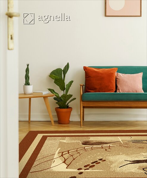 Kusový koberec Agnella Standard Ustronie hnědý Rozměr: 150x250 cm