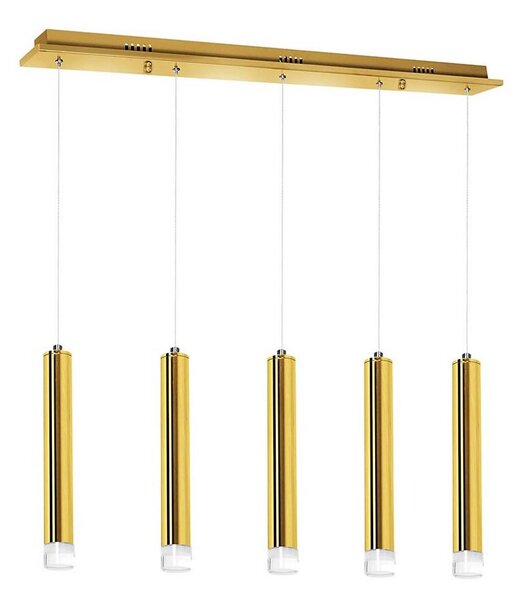 LED Lustr na lanku GOLDIE 5xLED/25W/230V zlatá