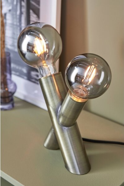 Markslöjd 108053 - Stolní lampa SIMUL 1xE27/40W + 1xE14/40W/230V zlatá
