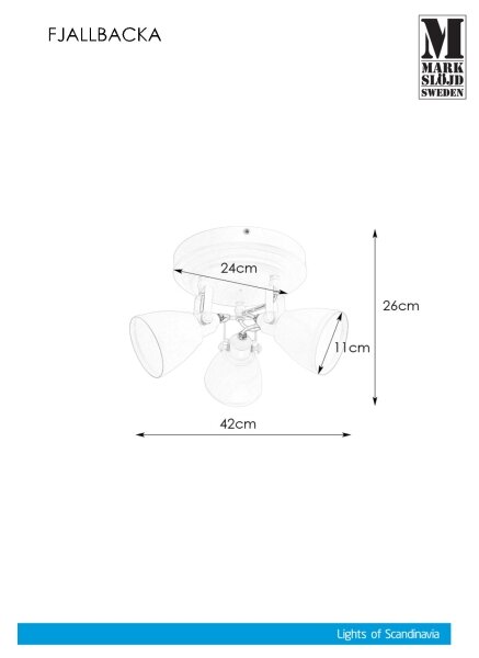 Markslöjd 108083 - Koupelnové bodové svítidlo FJÄLLBACKA 3xG9/20W/230V IP44 bílá