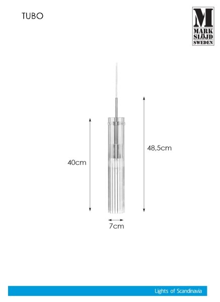 Markslöjd 108112 - Lustr na lanku TUBO 1xE14/40W/230V
