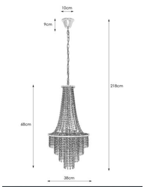 Markslöjd 108124 - Křišťálový lustr na řetězu ALLINGTON 3xE14/25W/230V černá