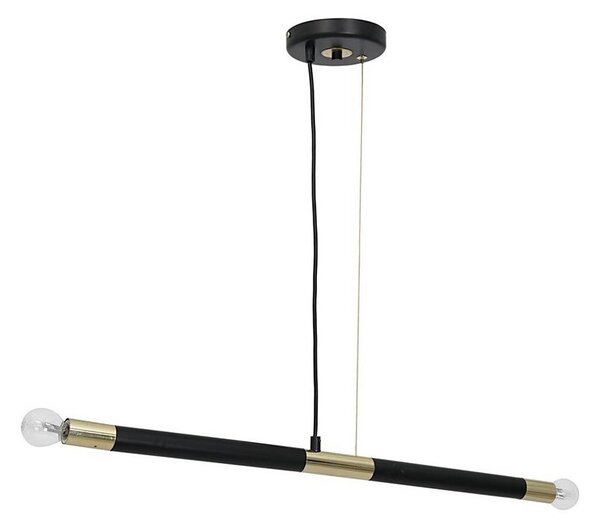 Lustr na lanku BASTONE 2xE14/40W/230V černá/zlatá
