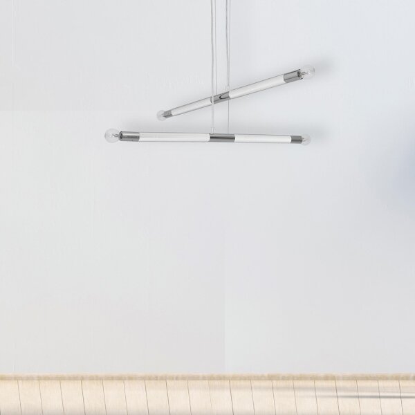 Lustr na lanku BASTONE WHITE 4xE14/40W/230V