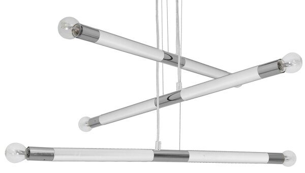 Lustr na lanku BASTONE WHITE 6xE14/40W/230V