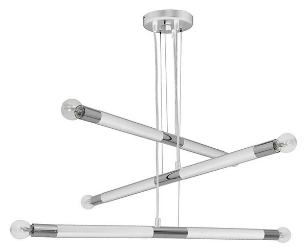 Lustr na lanku BASTONE WHITE 6xE14/40W/230V