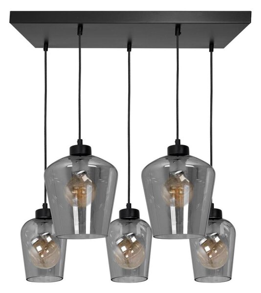 Lustr na lanku SANTIAGO 5xE27/60W/230V černá