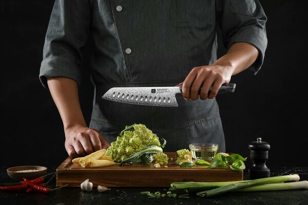 Santoku nůž XinZuo Li X04 7"