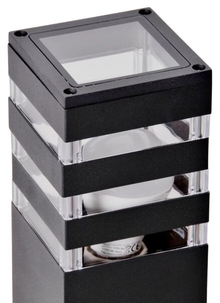 Venkovní lampa TEKSAS 1xE27/12W/230V IP44 44 cm antracit