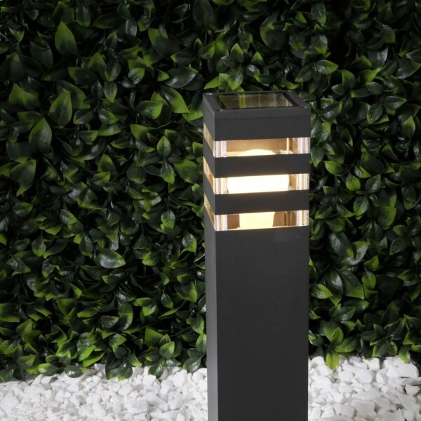 Venkovní lampa TEKSAS 1xE27/12W/230V IP44 44 cm antracit