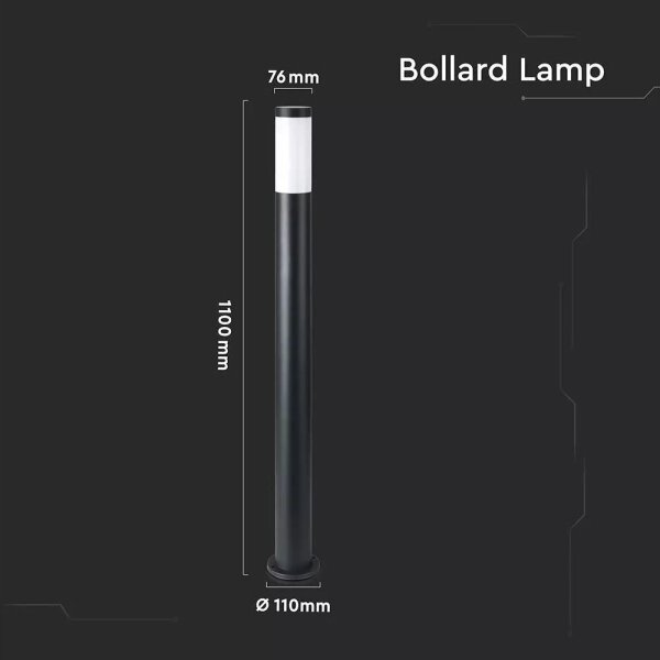 Venkovní lampa 1xE27/60W/230V IP44 110cm černá