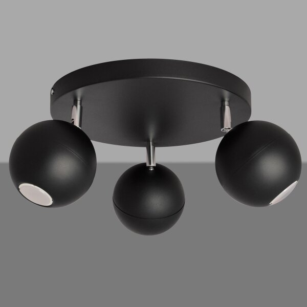LED Bodové svítidlo MIDWAY 3xGU10/4,8W/230V černá