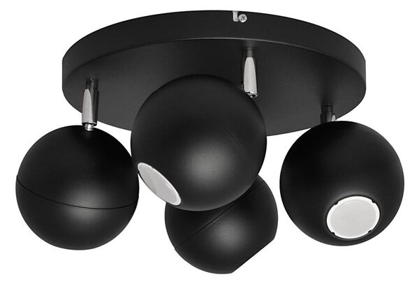 LED Bodové svítidlo MIDWAY 4xGU10/6,5W/230V černá