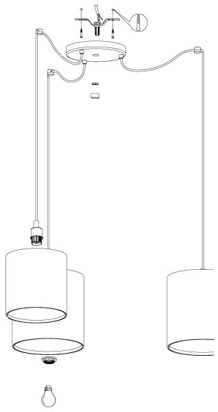 Eglo 43403 - Lustr na lanku ARNHEM 3xE27/40W/230V pavouk