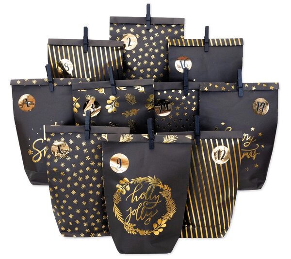 Papierdrachen Adventní kalendář DIY - Black & Gold PPD107