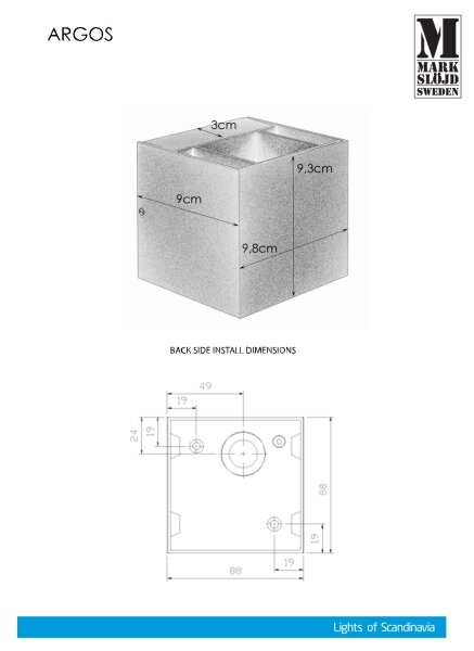 Markslöjd 106521 - LED Venkovní svítidlo ARGOS LED/4W/230V IP44 šedá