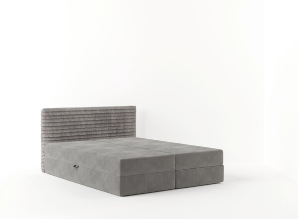 Kontinentální postel 140x200 ELDUNA 1 - šedá